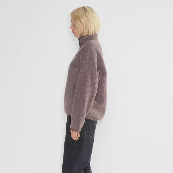 Aritzia Polartec® Thermal Pro™ 1/2 Zip Sweater in Smoked Eggplant - Picture 3 of 9